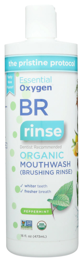 Essentialoxygen: Organic Mouthwash Peppermint, 16 Oz