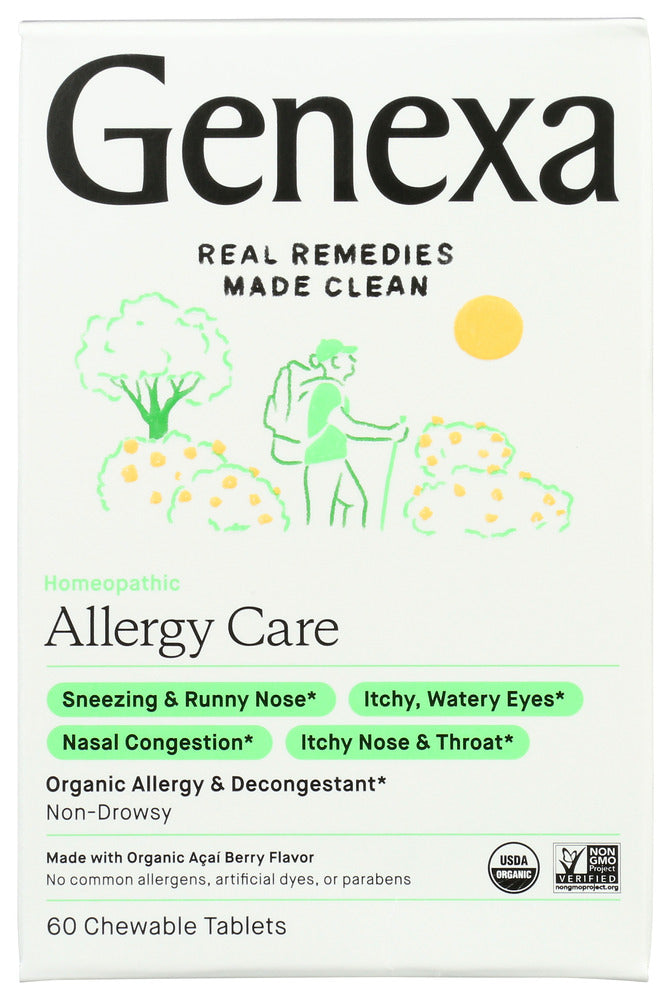 Genexa: Allergy D Organic Allergy And Decongestant, 60 Tb