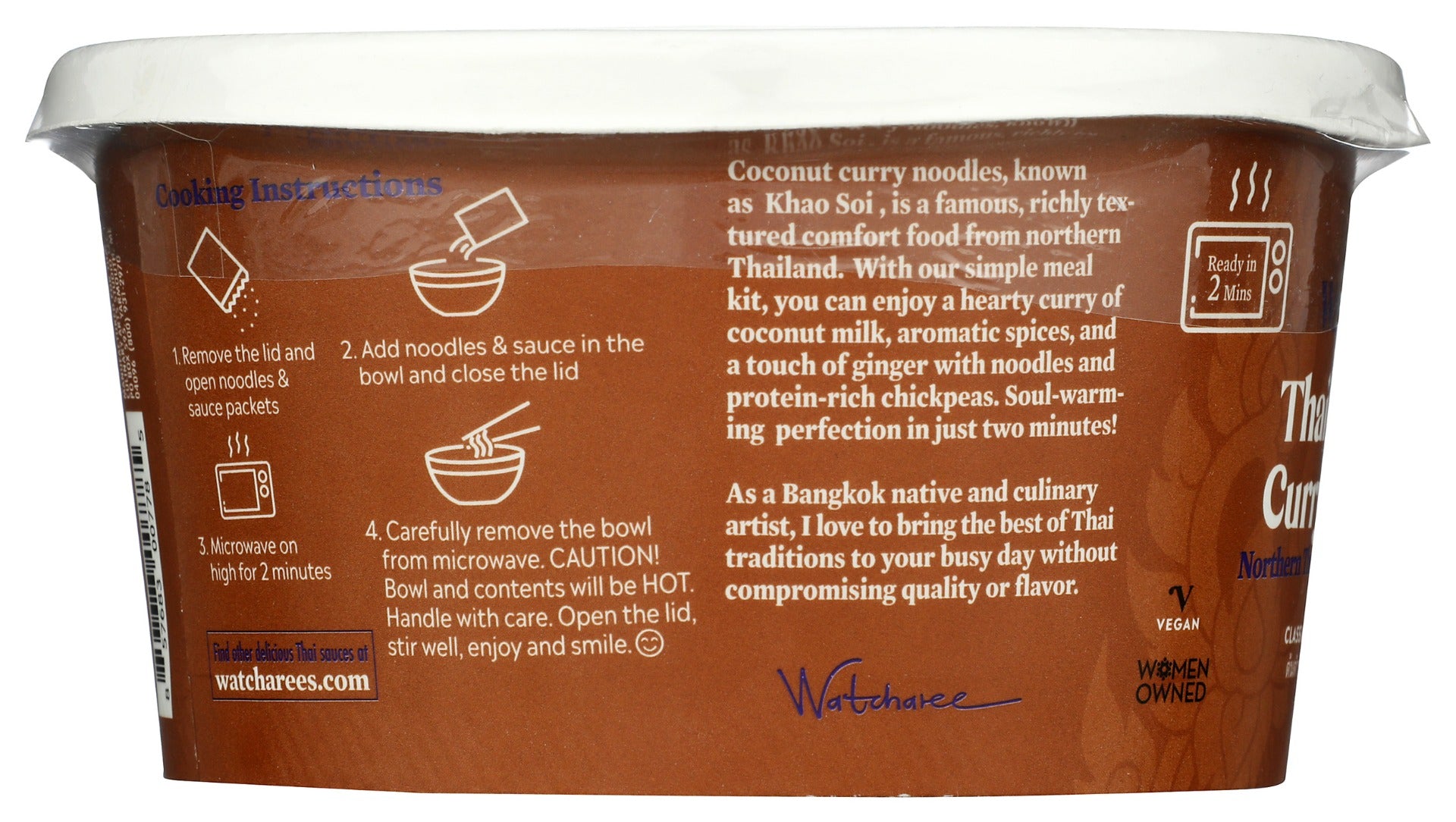 Watcharees: Thai Coconut Curry Noodle Bowl, 9.88 Oz