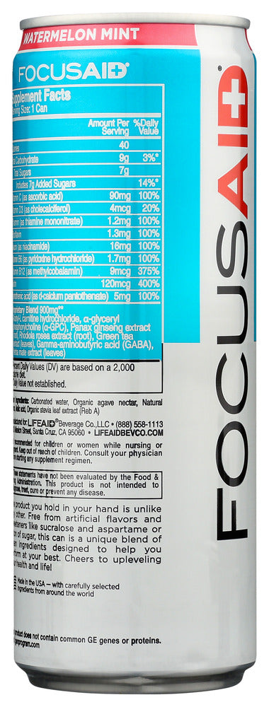 Lifeaid Beverage: Focusaid Watermelon, 12 Fo