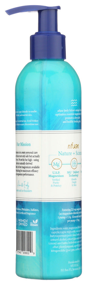 Nfuse: Unscented Topical Magnesium Lotion Calm Replenish, 8 Oz