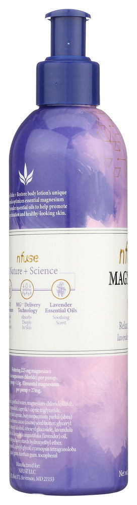 Nfuse: Lavender Topical Magnesium Lotion Relax Restore, 8 Oz