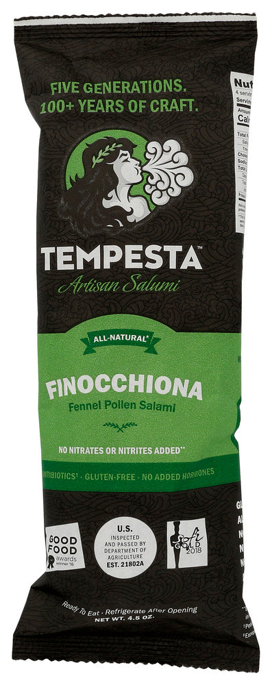 Tempesta Artisan Salami: Finocchiona, 4.5 Oz