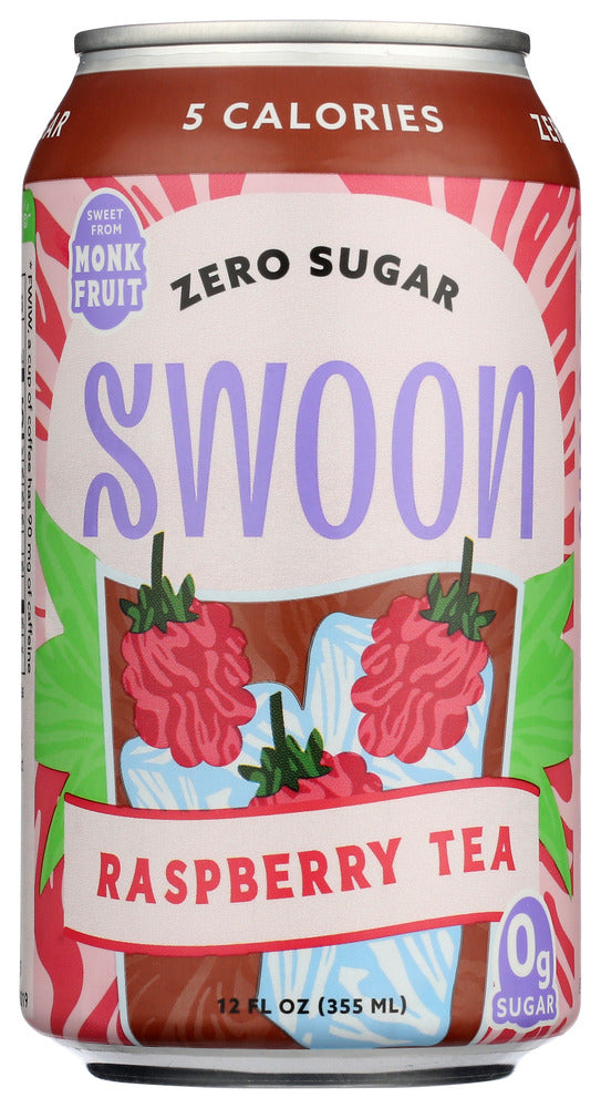 Swoon: Raspberry Tea Zero Sugar, 12 Fo