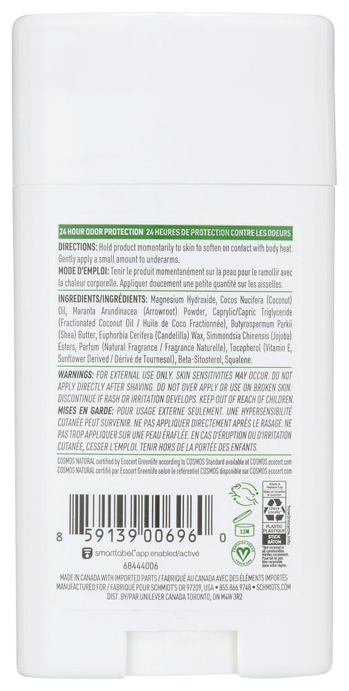 Schmidts: Jasmine Tea Deodorant Stick, 2.65 Oz