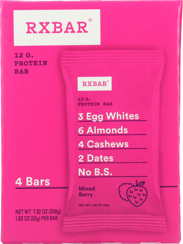 Rxbar: Mixed Berry Protein Bars 4Pack, 4 Pk