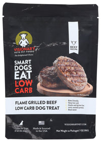 Visionary Pet Foods: Flame Grilled Beef Dog Treats, 7 Oz