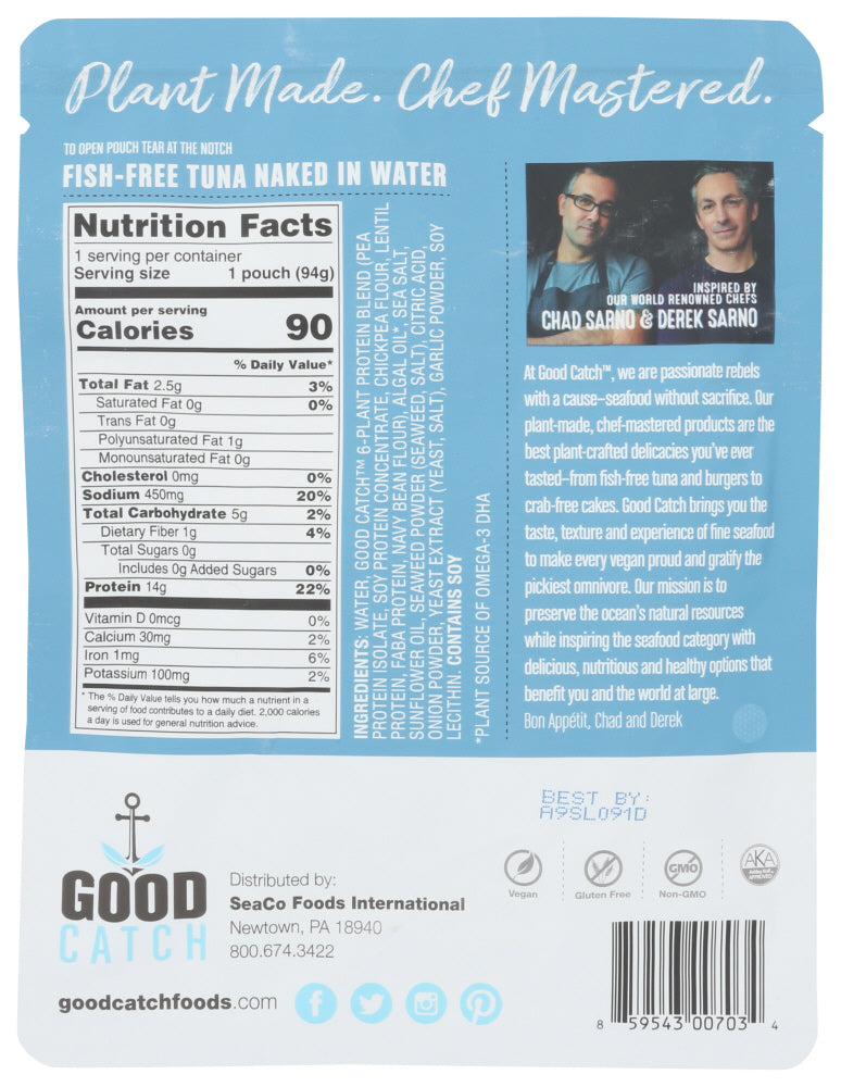 Good Catch: Naked In Water Plant Based Tuna, 3.3 Oz