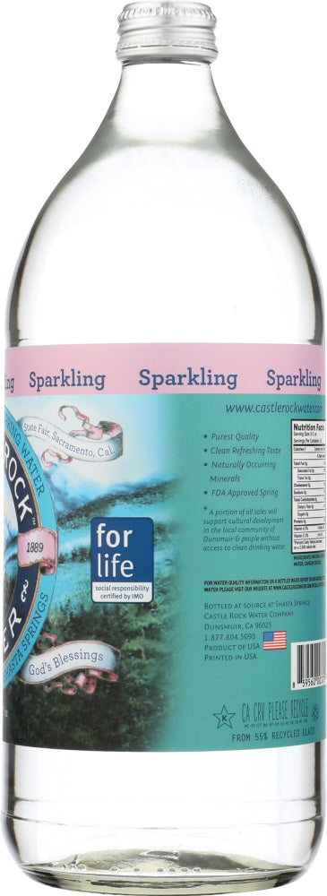 Castle Rock: Water Sparkling Glass, 1 Lt