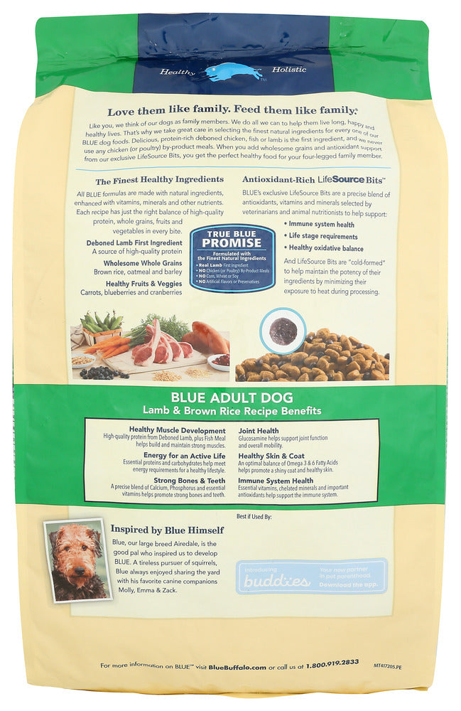 Blue Buffalo: Dog Adlt Lmb Brn Rice, 15 Lb