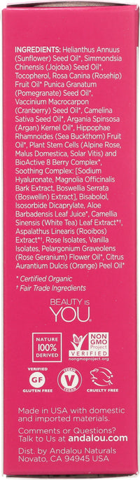 Andalou Naturals: 1000 Roses Moroccan Beauty Oil Sensitive, 1 Oz