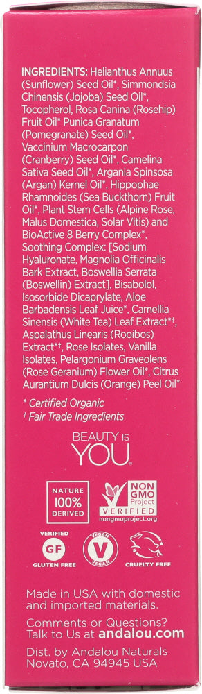 Andalou Naturals: 1000 Roses Moroccan Beauty Oil Sensitive, 1 Oz