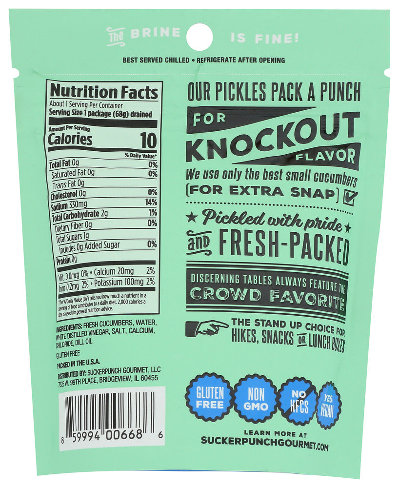 Suckerpunch: Classic Dill Pickle Chips, 3.4 Oz