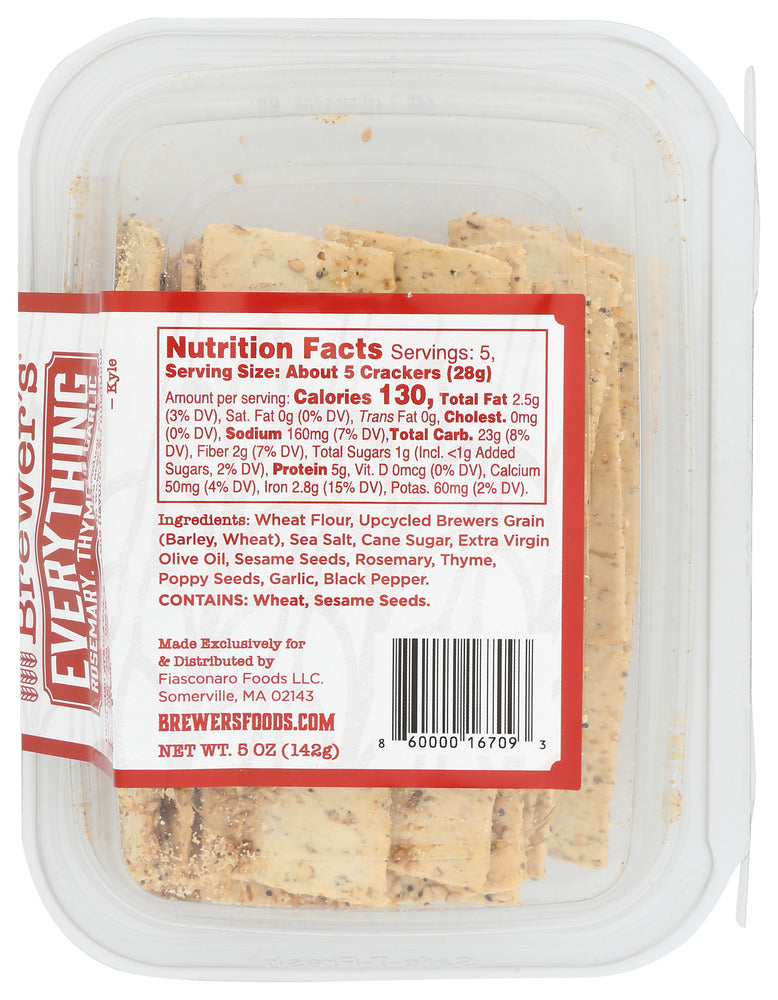 Brewers Crackers: Flatbreads Everything, 5 Oz