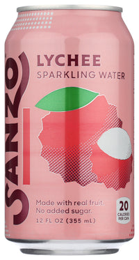 Sanzo: Lychee Berry Sparkling Water, 12 Fo