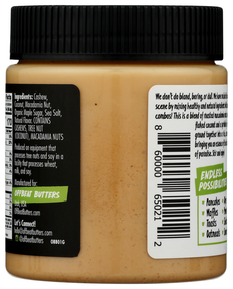 Off Beat Butters: Aloha Nut Butter, 12 Oz