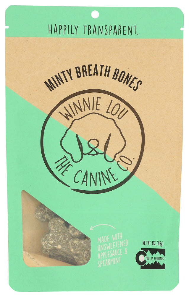 Winni Lou- The Canine Co: Breath Bones Minty, 4 Oz