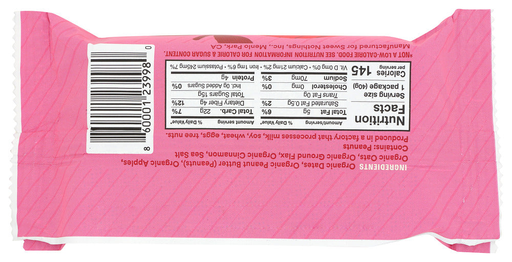 Sweet Nothings: Apple Cinnamon Peanut Butter Bar, 1.4 Oz