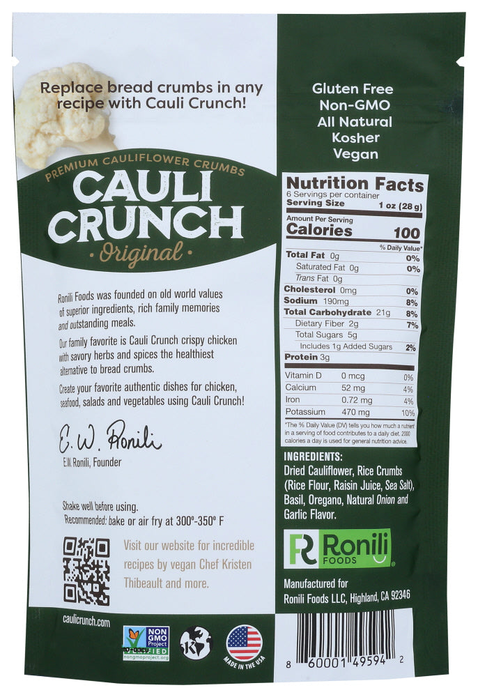 Cauli Crunch: Taste Of Italy, 6 Oz