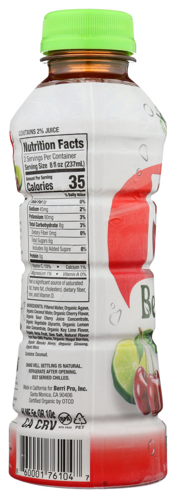 Berri Fit: Organic Cherry Lime Flavored Beverage, 16 Fo