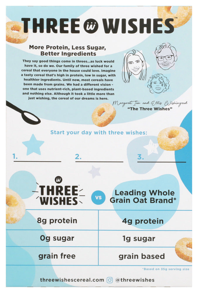 Three Wishes: Cereal Unswt Grain Free, 8.6 Oz