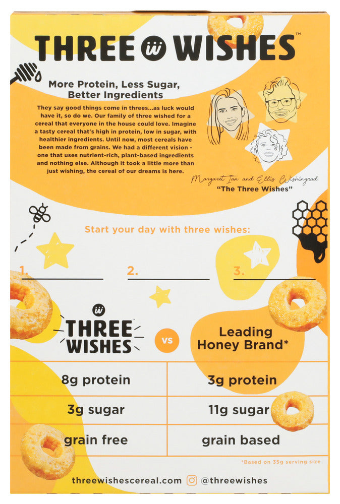 Three Wishes: Cereal Honey Grain Free, 8.6 Oz