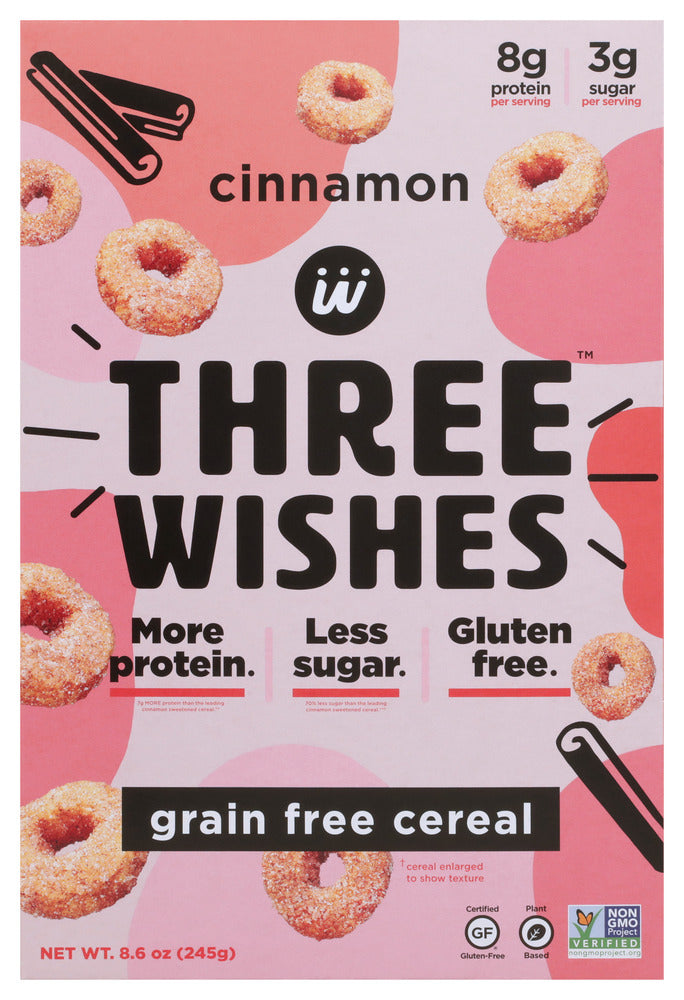 Three Wishes: Cereal Cinna Grain Free, 8.6 Oz