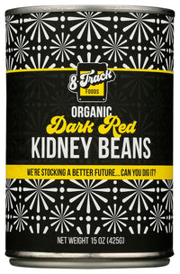 8 Track Foods: Org Kidney Beans Drk Red, 15 Oz