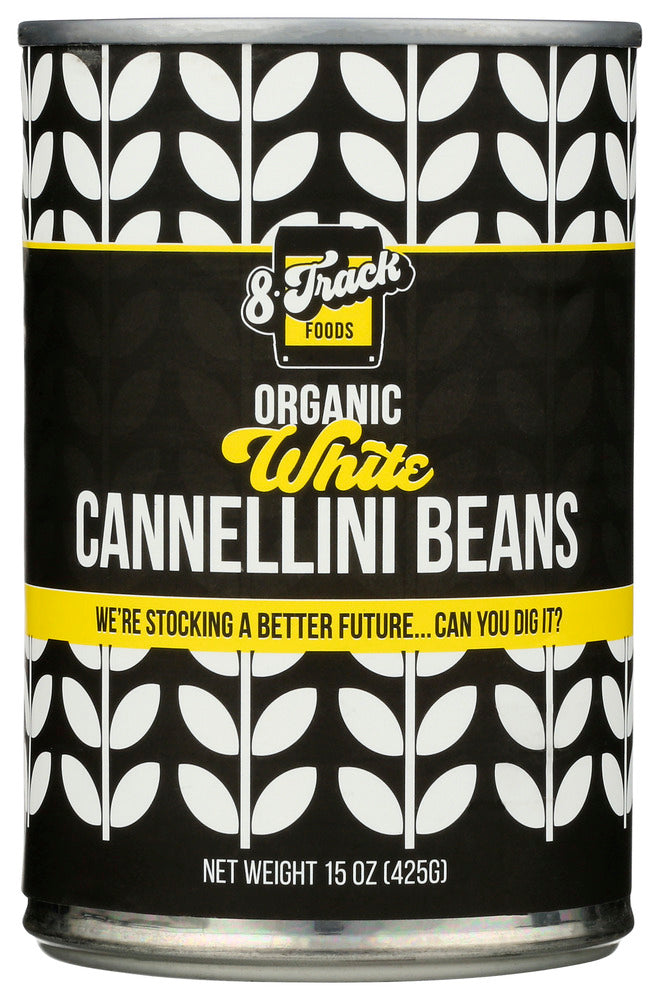 8 Track Foods: Org Cannellini Beans Whte, 15 Oz