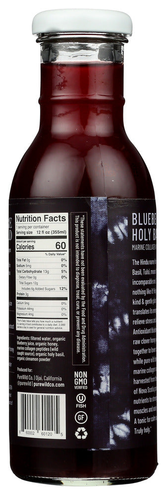 Purewild Co: Blueberry Holy Basil, 12 Fo