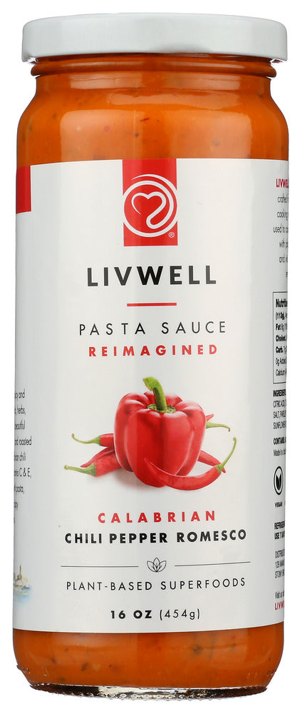 Livwell Foods: Calabrian Chili Pepper Romesco Sauce, 16 Oz