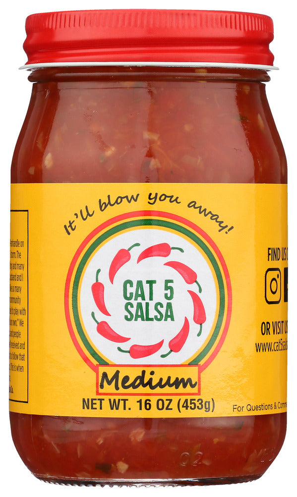 Cat 5 Salsa: Salsa Medium, 16 Oz