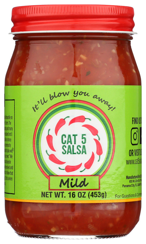 Cat 5 Salsa: Salsa Mild, 16 Oz