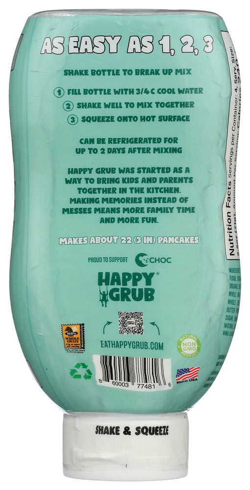 Happy Grub: Whole Wheat Instant Pancake Mix, 9.5 Oz