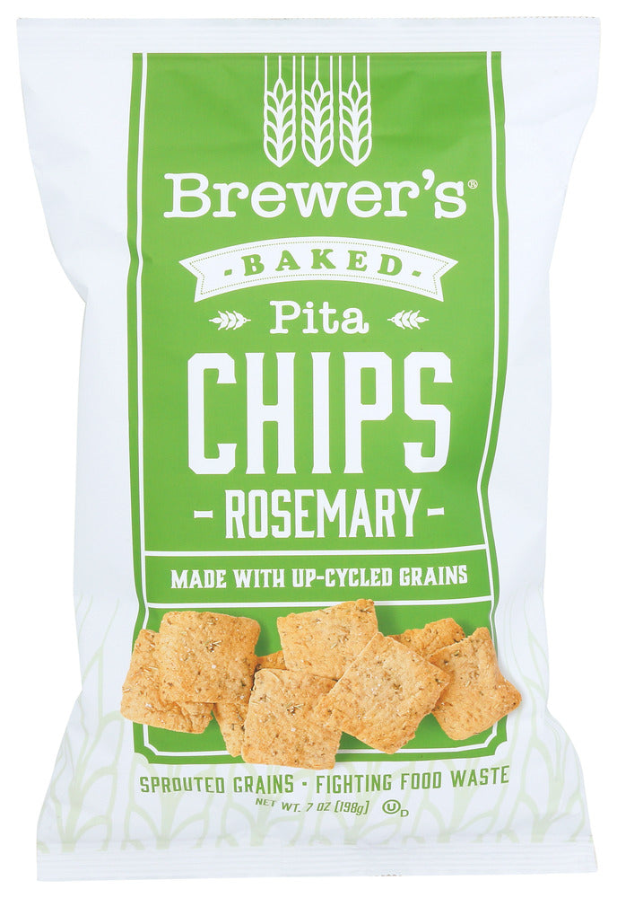 Brewers Crackers: Pita Chips Rosemary, 7 Oz