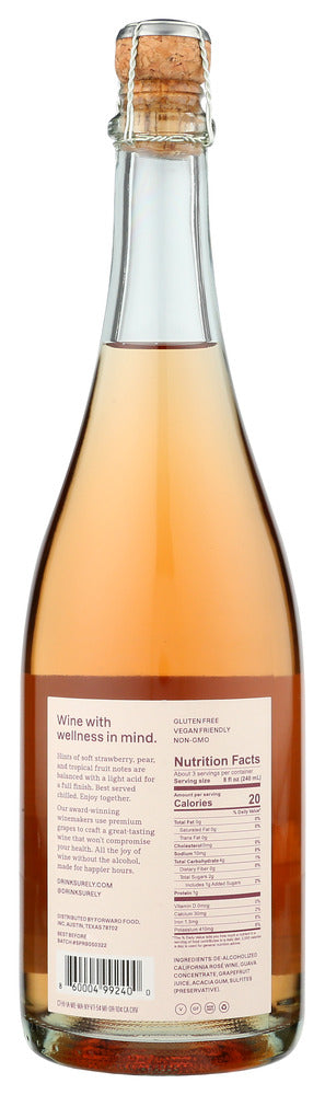 Surely: Non Alcoholic Sparkling Rose, 750 Ml