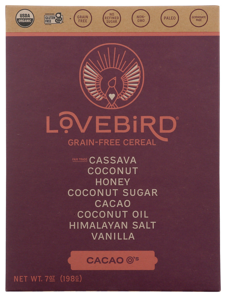 Lovebird: Cereal Grain Free Cacao, 7 Oz