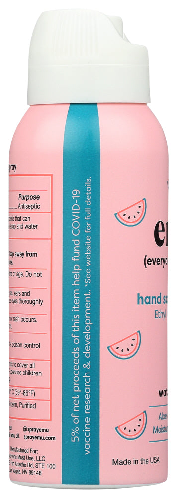 Emu: Hand Sanitizer Mist Watermelon, 2.2 Oz