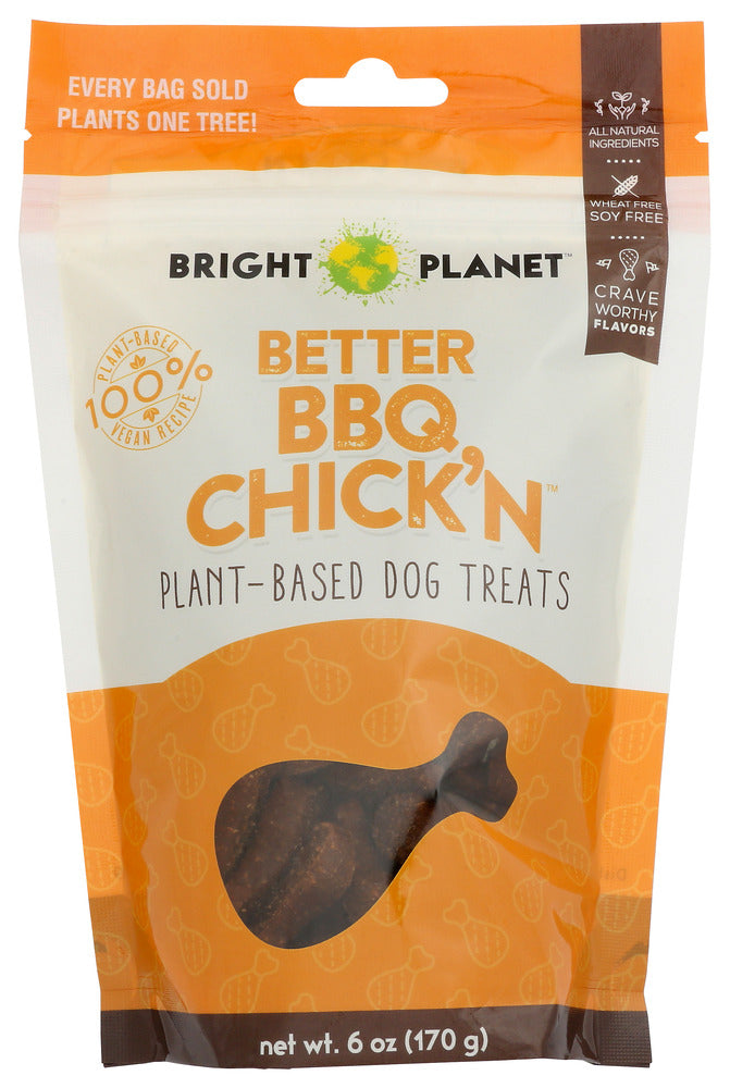 Bright Planet: Better Bbq Chickn Plant Based Dog Treats, 6 Oz