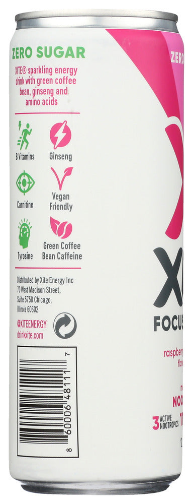 Xite Energy: Raspberry Watermelon Flavored Drink, 12 Fo