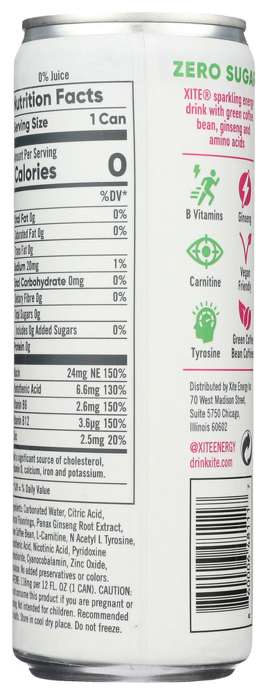 Xite Energy: Raspberry Watermelon Flavored Drink, 12 Fo