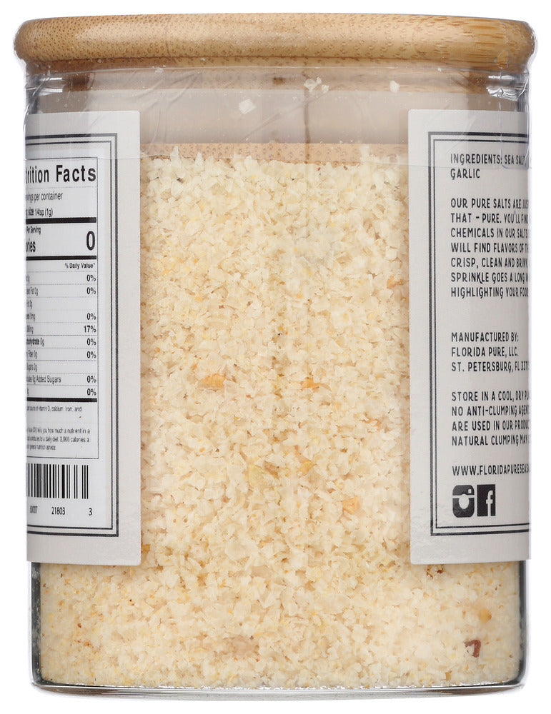 Florida Pure: Garlic Infused Sea Salt, 4.5 Oz