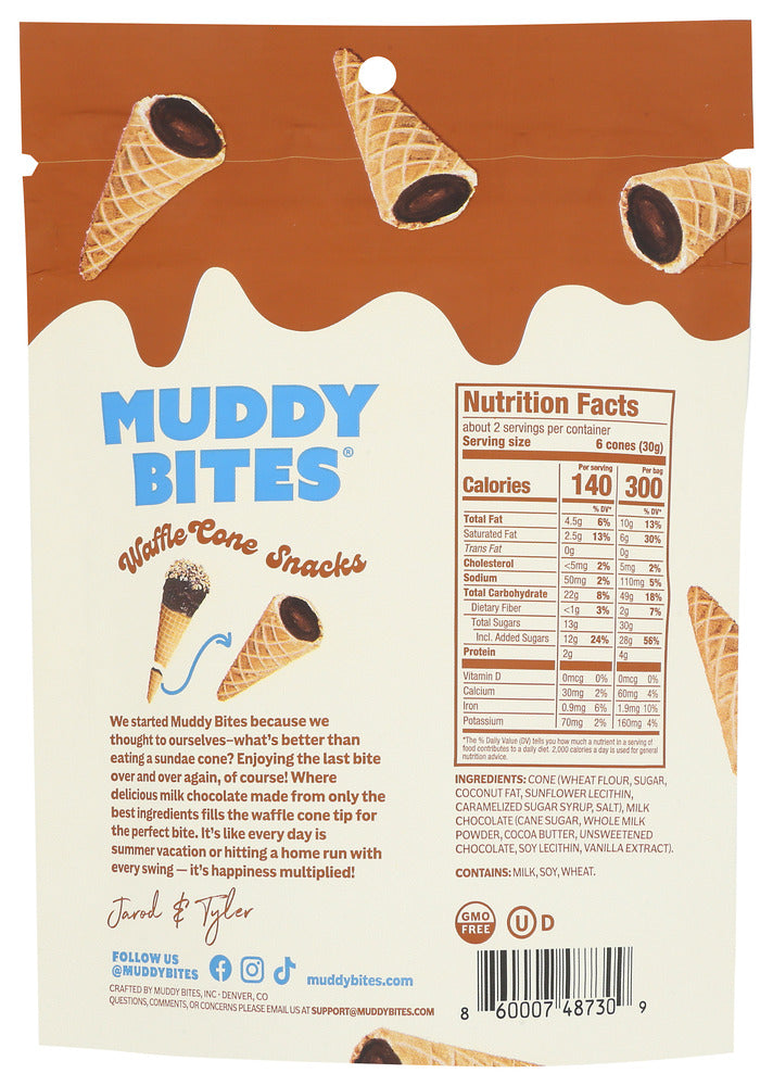 Muddy Bites: Snck Wflcn Milk Chocolate, 2.33 Oz