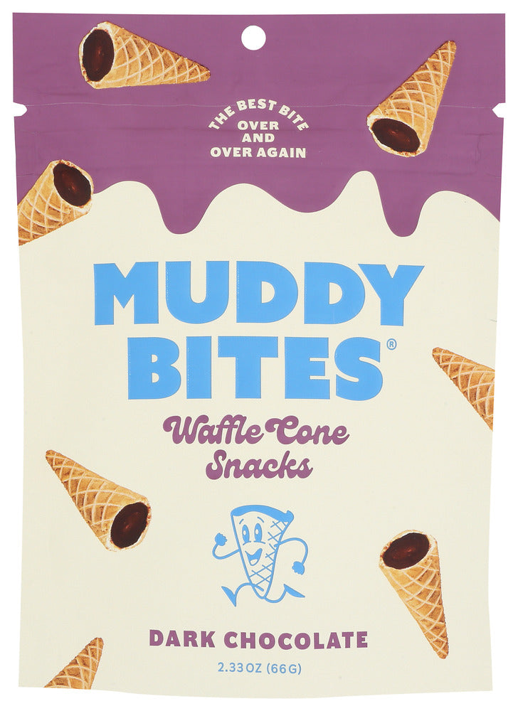 Muddy Bites: Snck Wflcn Dark Chocolate, 2.33 Oz