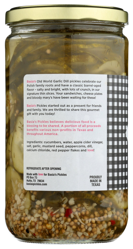 Basias Pickles: Old World Garlic Dill Pickles, 24 Oz