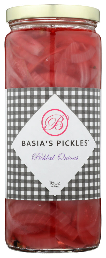 Basias Pickles: Onions Pickled, 16 Oz