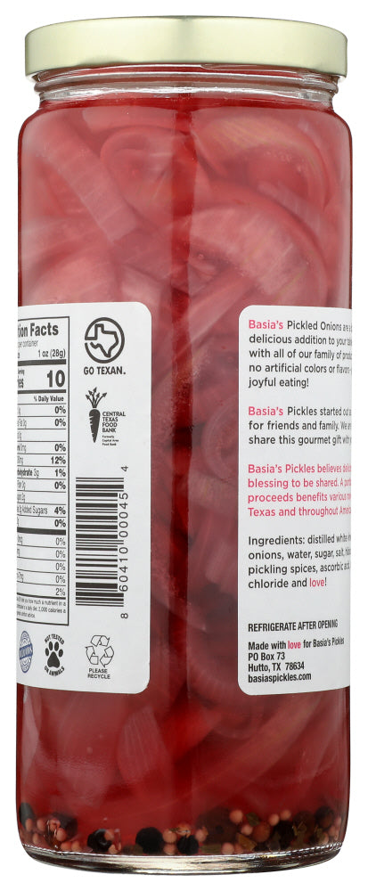 Basias Pickles: Onions Pickled, 16 Oz