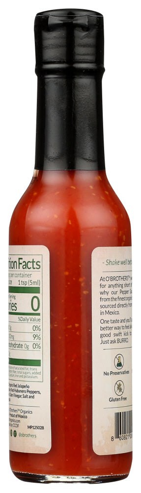 O Brothers: Hot Habanero Pepper Sauce, 5 Oz