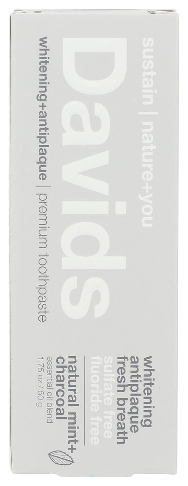 Davids: Toothpaste Charcoal Pprmn, 1.75 Oz