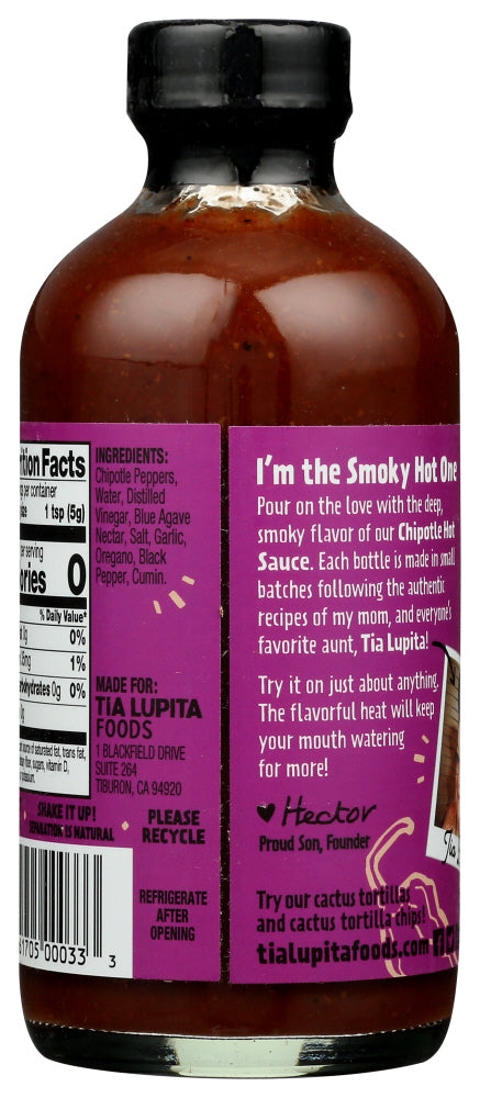 Tia Lupita Foods: Sauce Hot Chipotle, 8 Oz